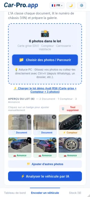 Ajoute des photos. L'application détecte automatiquement les documents.